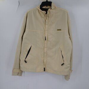Paul shark yachting bomber jacket Mens large full zip beige olefin nylon kevlar